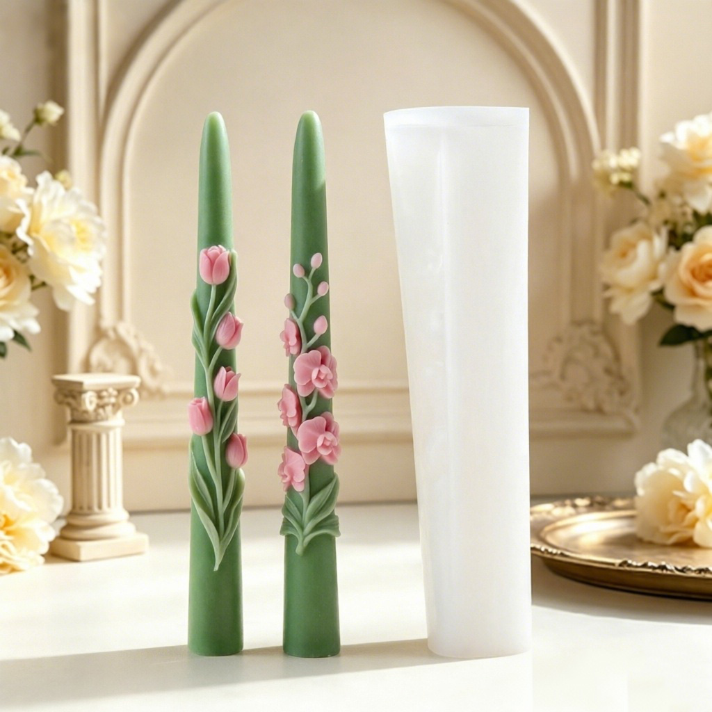 Long Pole Flower Taper Candle  - Candle Supplies In Bulk recension och pris