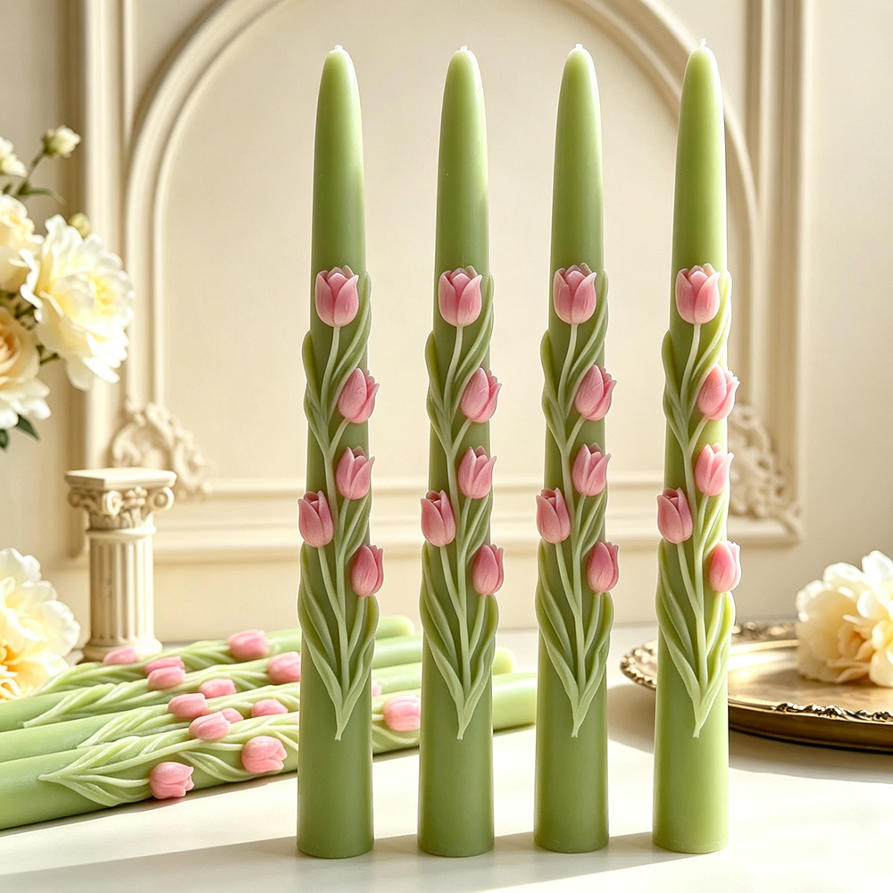 Long Pole Flower Taper Candle  - Candle Supplies In Bulk recension och pris