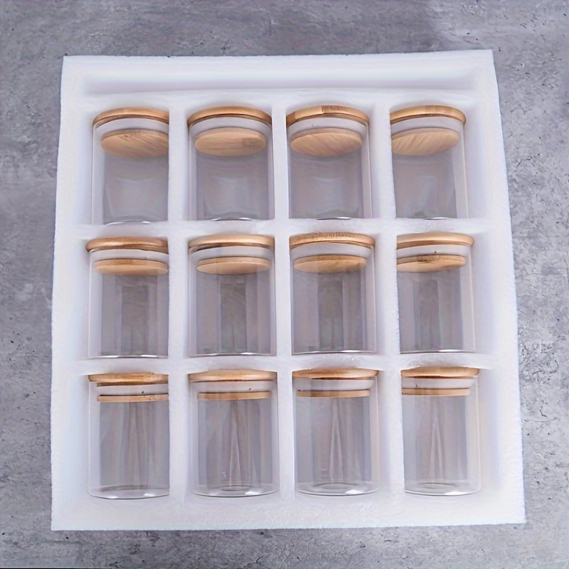 12Pcs Glass Spice Jars with Ba - Mason Jar 8Oz recension och pris