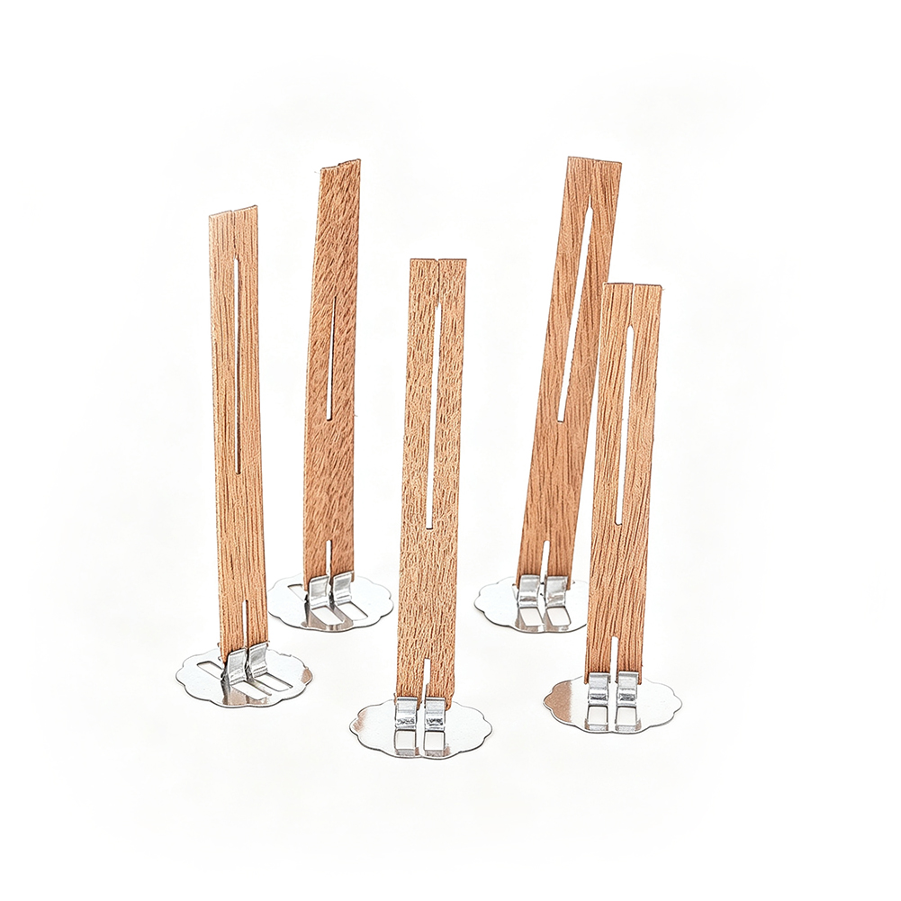 5pcs Natural Slotted Wooden Ca - Candle Supplies Beeswax recension och pris