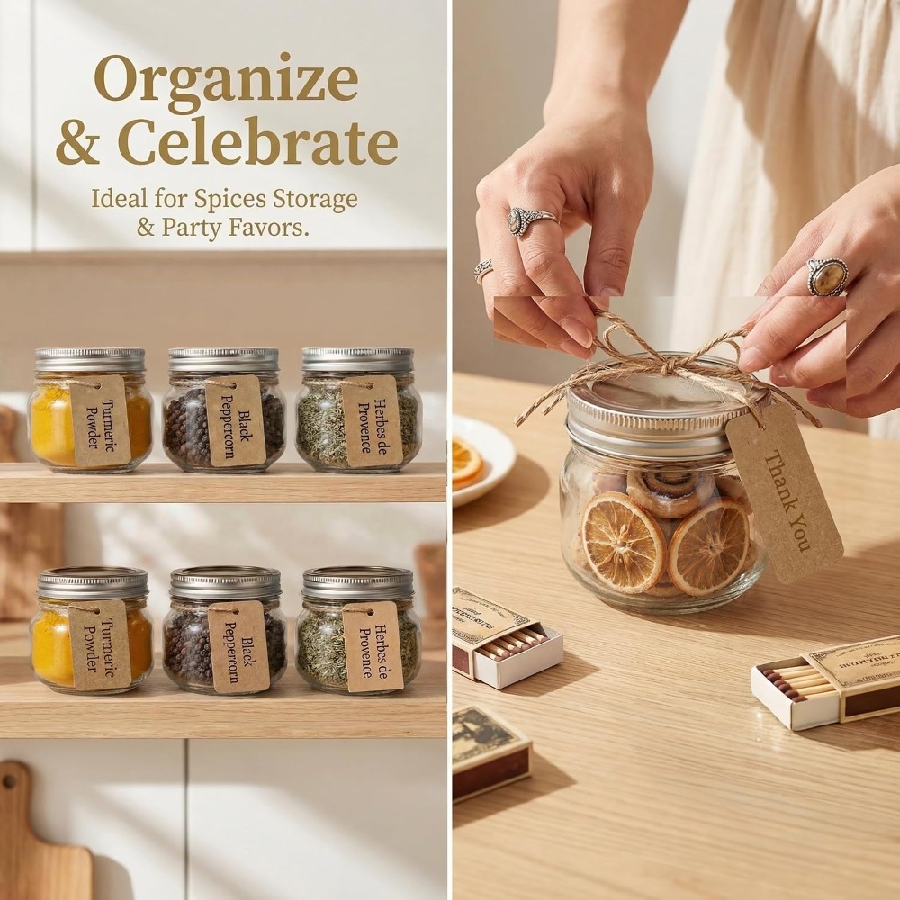 12-Pack 8 oz Mason Jars with A - Mason Jar 8Oz recension och pris