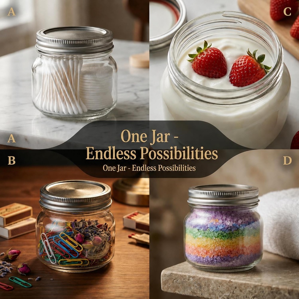 12-Pack 8 oz Mason Jars with A - Mason Jar 8Oz recension och pris