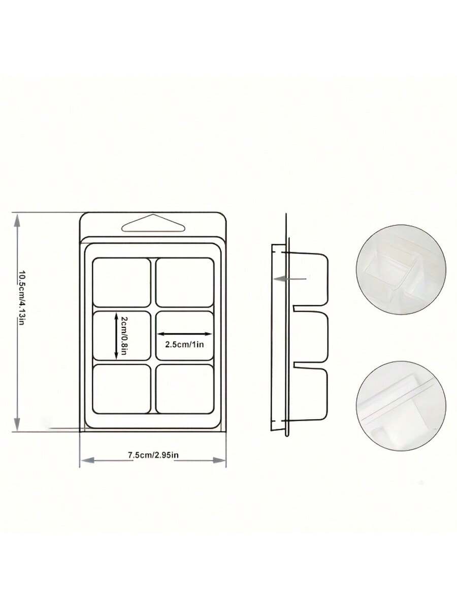 12/24 Pieces Rectangular 6-Hol - Candle Supplies In Bulk recension och pris
