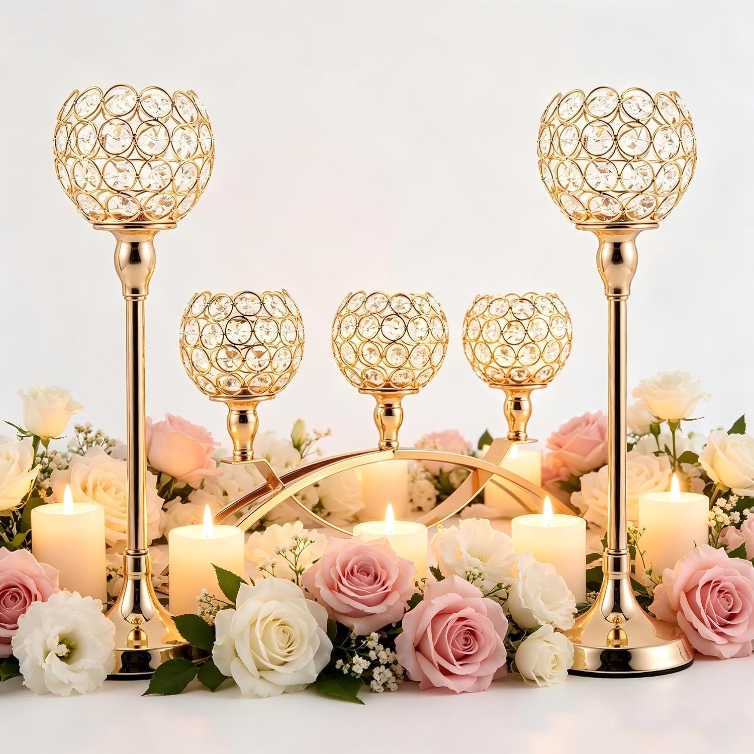 3 Pcs Gold Candle Holders Set, - Candle Zero recension och pris