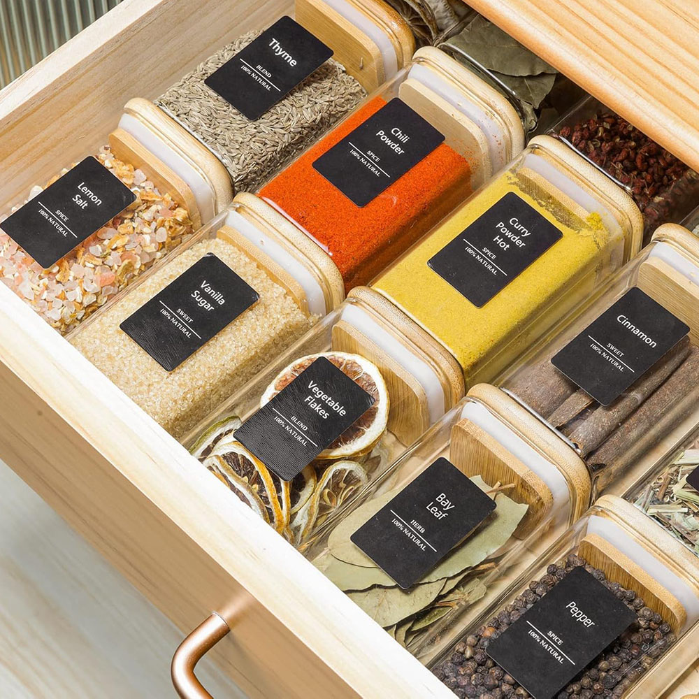 Glass Spice Jars with Bamboo L - Mason Jar 8Oz recension och pris