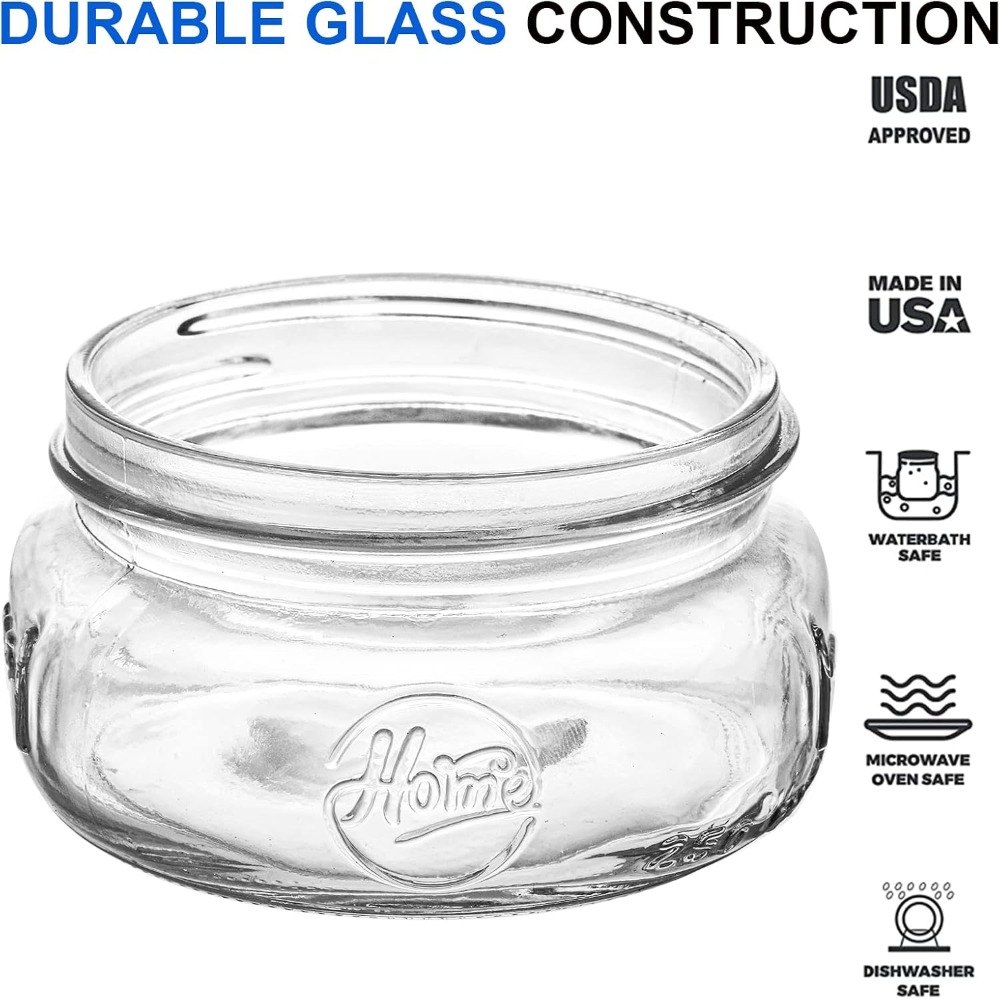 12-Pack 8oz Wide Mouth Glass M - Mason Jar 8Oz recension och pris