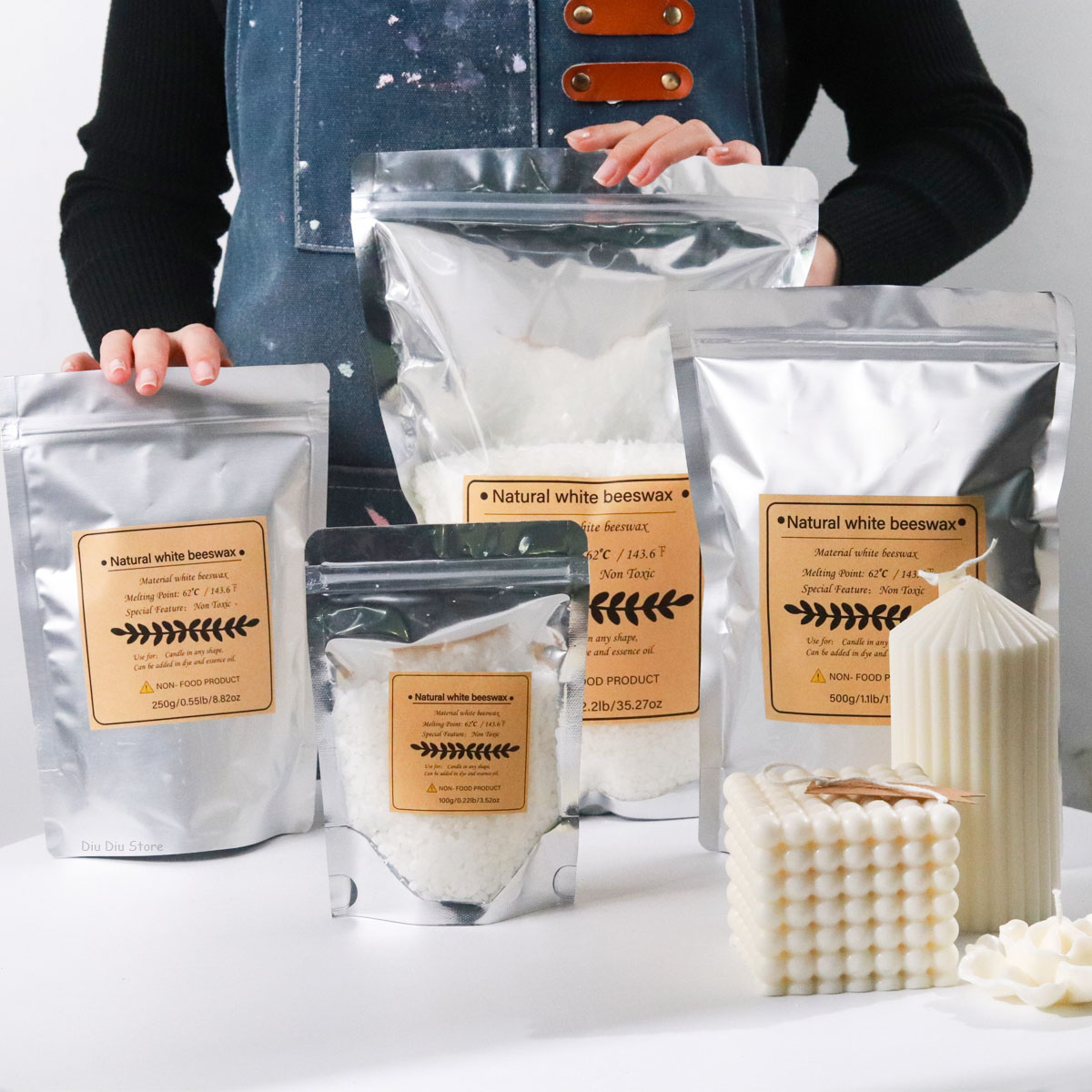 White Beeswax Pure Natural Gra - Candle Supplies Beeswax recension och pris