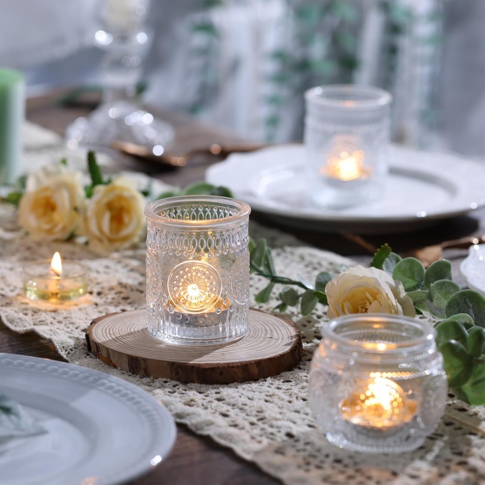 Vintage Embossed Glass Tealigh - Candle Zero recension och pris