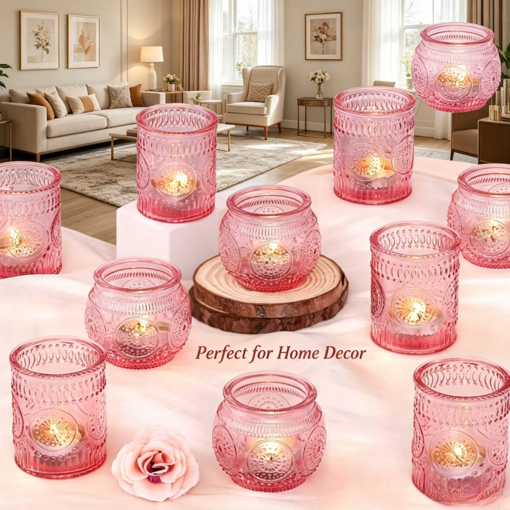 Vintage Embossed Glass Tealigh - Candle Zero recension och pris