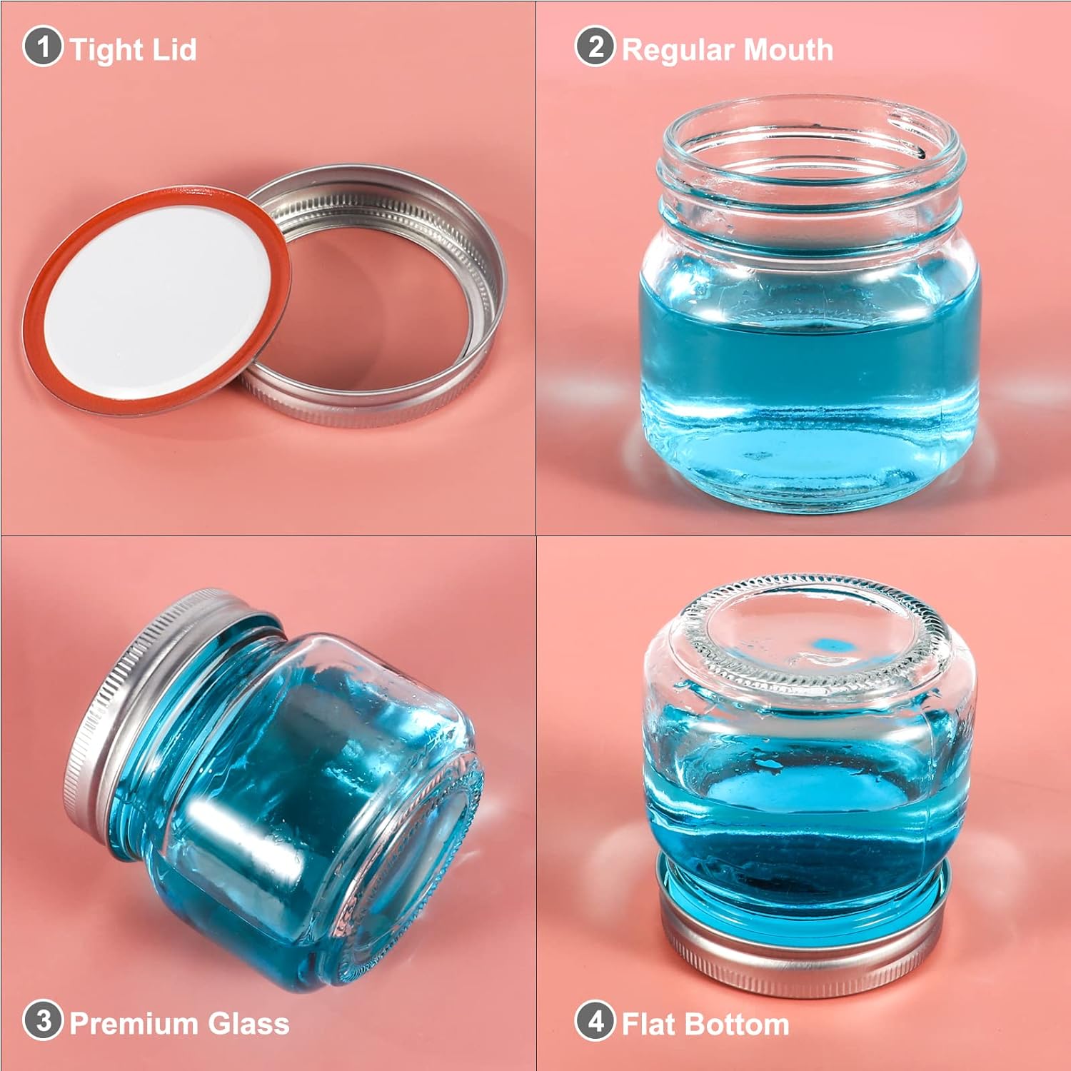 Mason Jars 8oz Regular Mouth G - Mason Jar 8Oz recension och pris