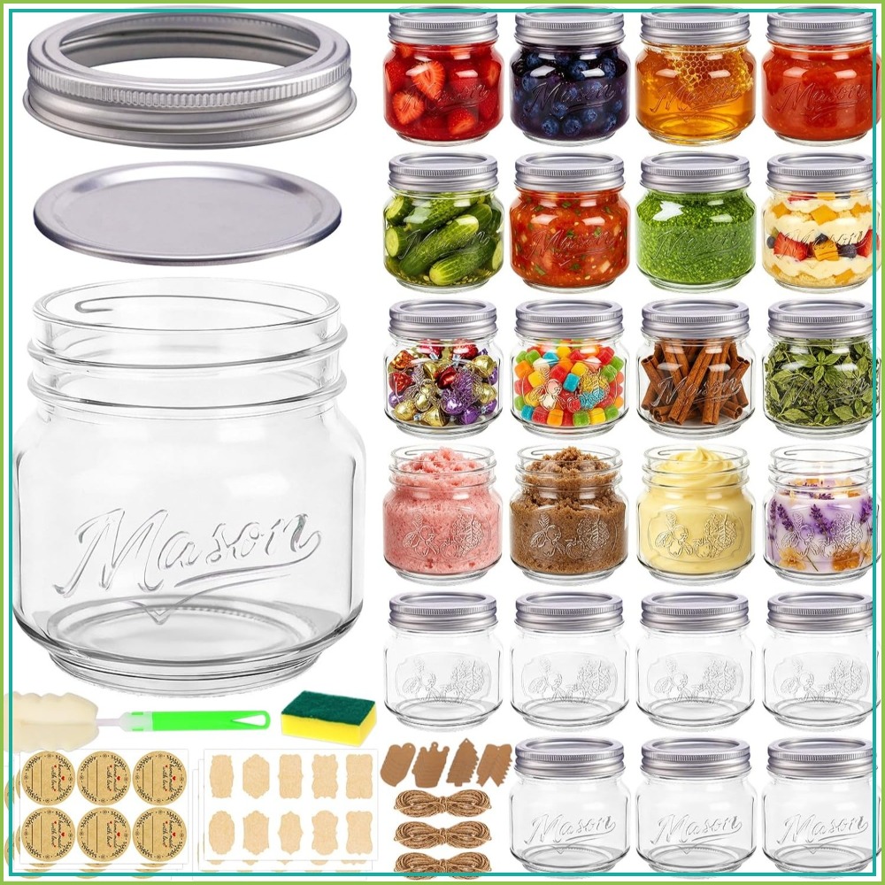 8 oz Mason Jars with Lids, 24  - Mason Jar 8Oz recension och pris