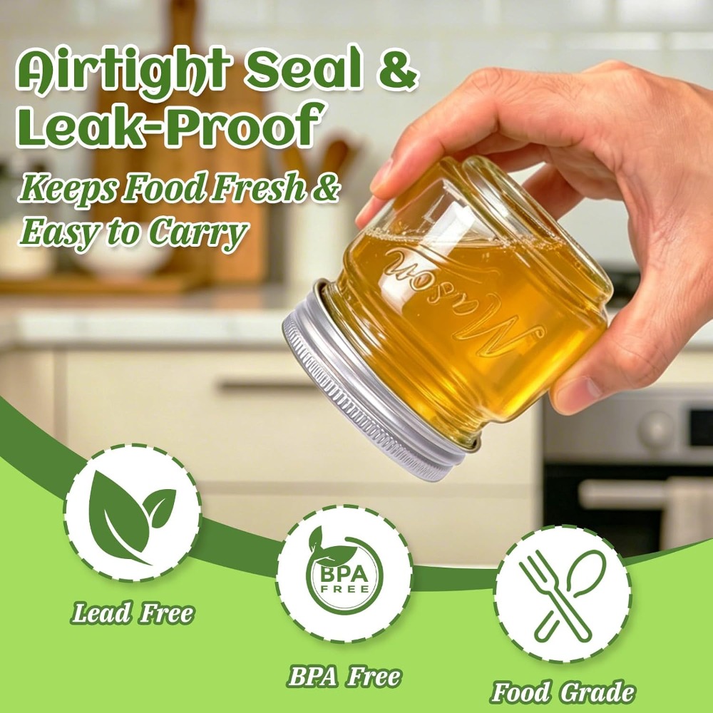 8 oz Mason Jars with Lids, 24  - Mason Jar 8Oz recension och pris