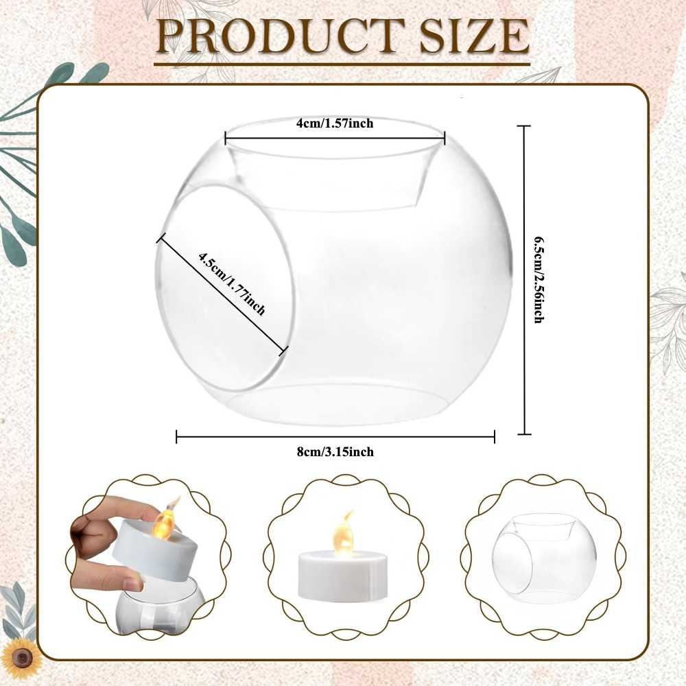 6/12pcs Glass Round Hollow Can - Candle Zero recension och pris