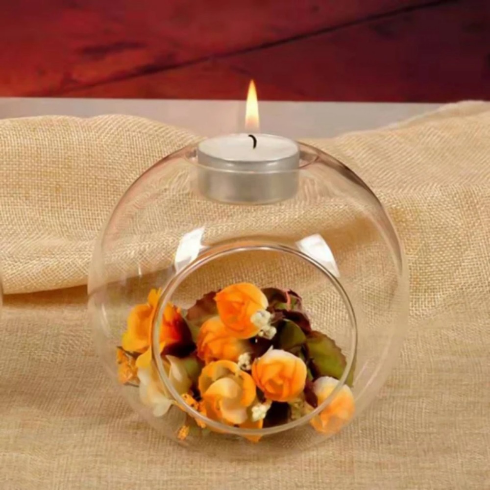 6/12pcs Glass Round Hollow Can - Candle Zero recension och pris
