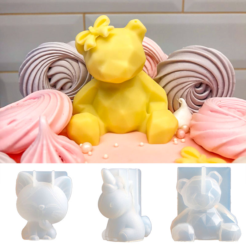 3D Stereo Bear Silicone Mold D - Candle Supplies In Bulk recension och pris