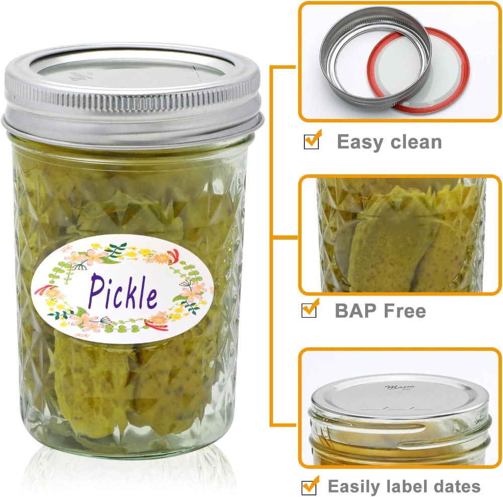 30 Pack 8 oz Mason Jars with A - Mason Jar 8Oz recension och pris
