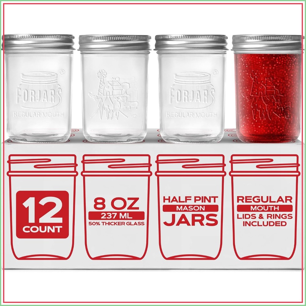 Premium 8oz Mason Jars with Li - Mason Jar 8Oz recension och pris