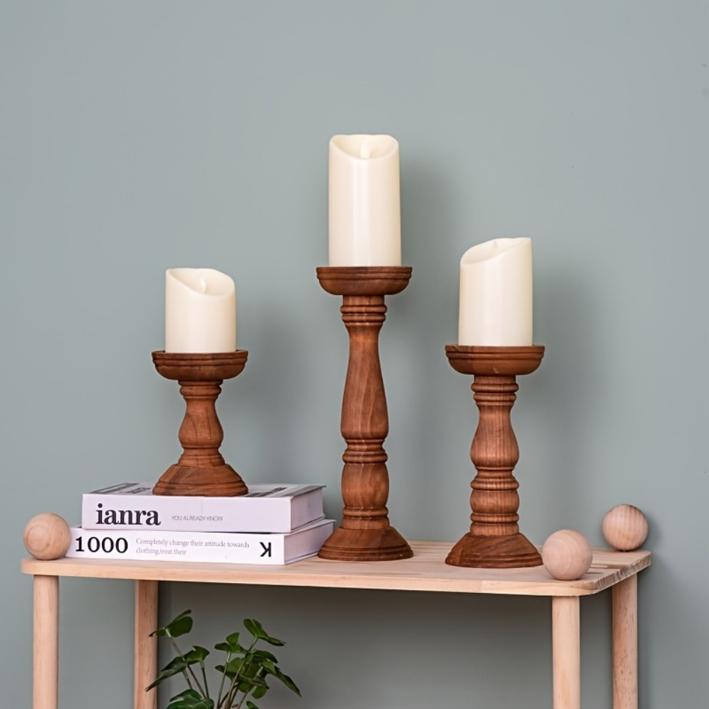 Vintage Wooden Candle Holders  - Candle Zero recension och pris