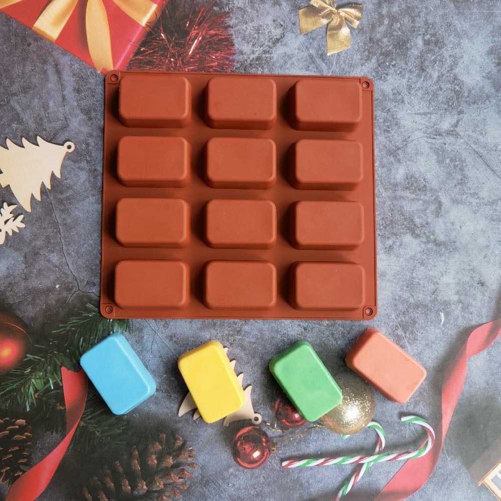 12 Cavity Square Silicone Soap - Candle Supplies In Bulk recension och pris