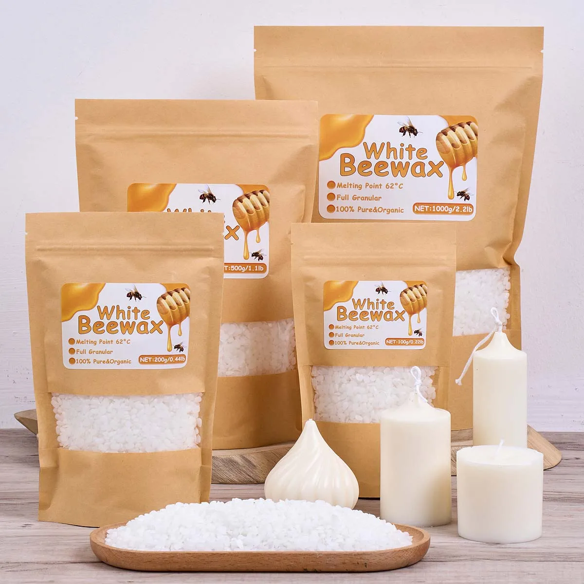 500g White Beeswax DIY Candle  - Candle Supplies Beeswax recension och pris