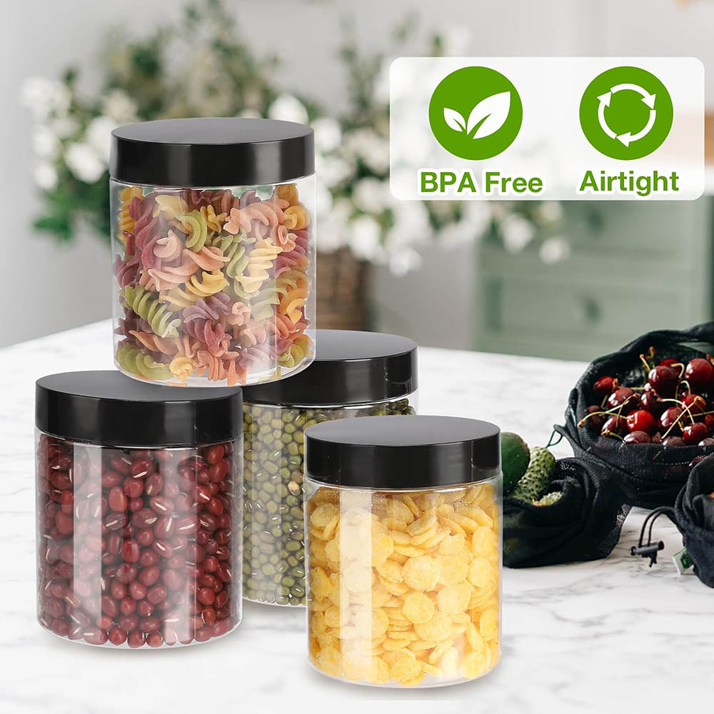 6 Pack Plastic Jars with Lids, - Mason Jar 8Oz recension och pris